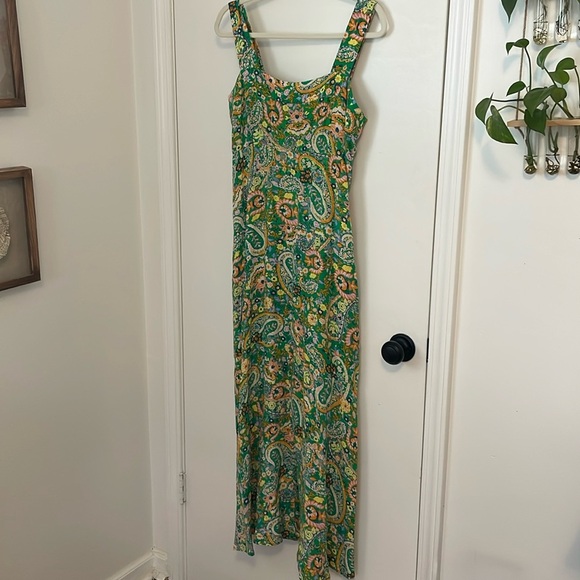 MSK Dresses & Skirts - MSK Green Paisley Maxi Dress Large